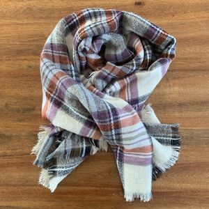 Fall and Winter Plaid Blanket Scarf
